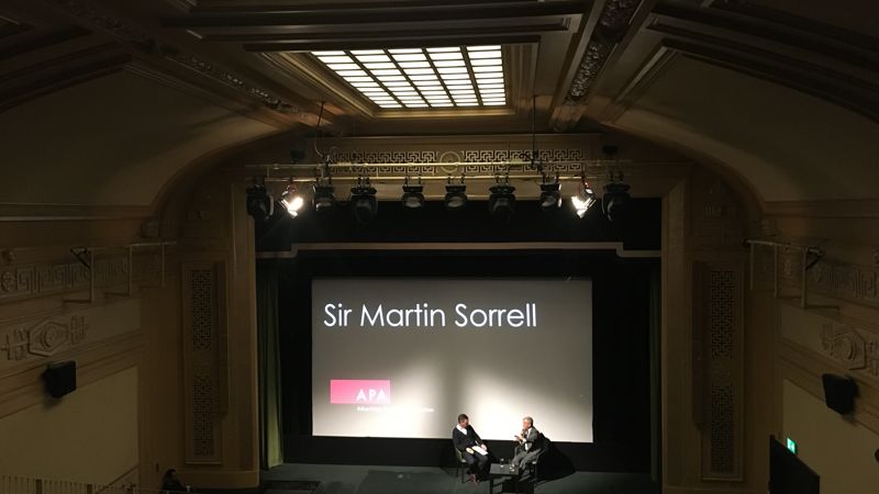 A morning at APA with Sir Martin Sorrell