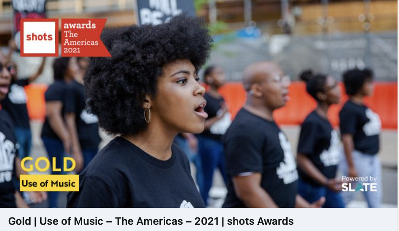 2021 Ad of the Year: Best Use of Music Gold - Shots Awards The Americas